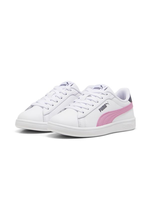 Puma - Dziecięce buty Smash 3.0 L PUMA White Mauved Out Galactic Gray Pink. Kolor: biały, wielokolorowy, różowy, szary