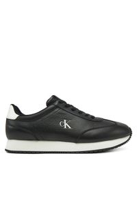 Calvin Klein Jeans Sneakersy Runner Laceup Tc YM0YM01187 Czarny. Kolor: czarny. Materiał: skóra