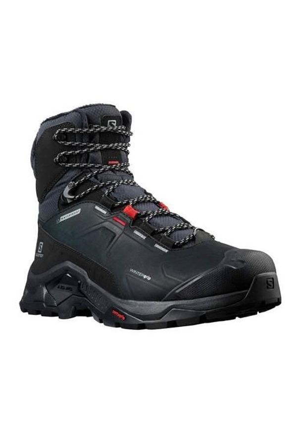 salomon - Buty do chodzenia męskie Salomon Quest Winter Thinsulate Waterproof. Wysokość cholewki: za kostkę. Kolor: czarny. Materiał: skóra. Szerokość cholewki: normalna. Technologia: Thinsulate. Sport: turystyka piesza