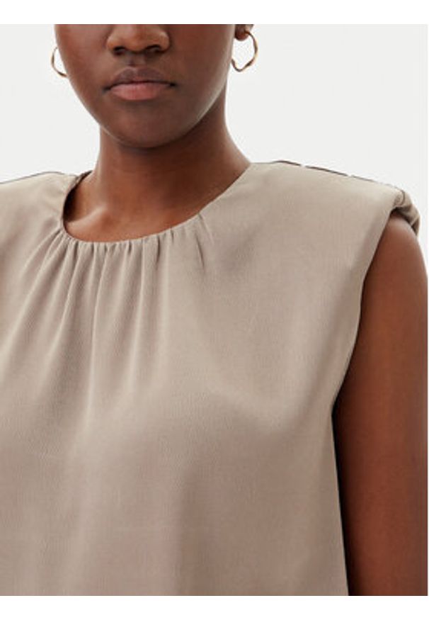 Marciano Guess Bluzka 5GGH39 7079A Beżowy Regular Fit. Kolor: beżowy. Materiał: syntetyk