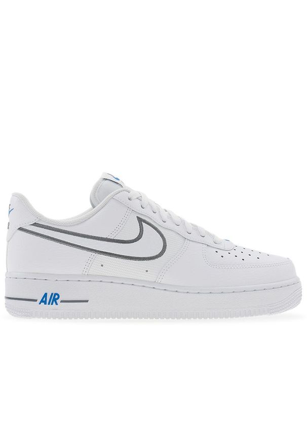 Buty męskie Nike Air Force 1 '07 IB7677-100 - białe. Kolor: biały. Materiał: skóra, syntetyk, guma. Szerokość cholewki: normalna. Sezon: lato. Model: Nike Air Force. Sport: koszykówka