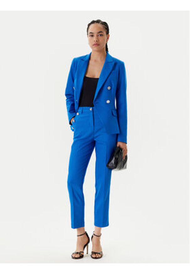 Morgan Marynarka 251-VPKY.F Niebieski Slim Fit. Kolor: niebieski. Materiał: syntetyk, bawełna