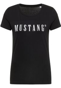 Mustang - MUSTANG Alina C Tee Logo Damski T-shirt Koszulka Black 1013222 4142 #8