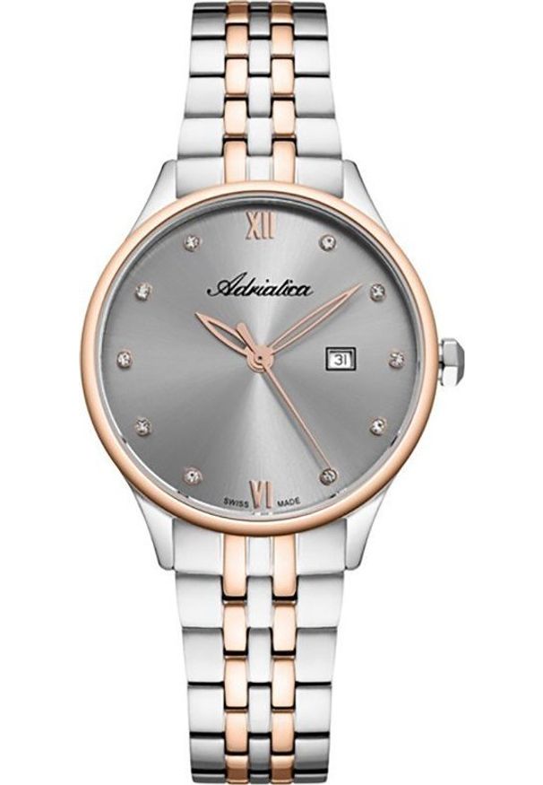 Zegarek Adriatica Zegarek damski Adriatica A3547.R187Q CYRKONIE srebrny. Kolor: srebrny
