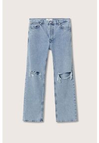 mango - Mango jeansy Zoe damskie high waist. Stan: podwyższony. Kolor: niebieski #6
