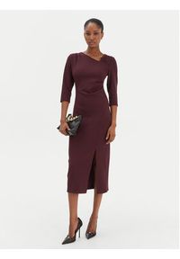 Rinascimento Sukienka koktajlowa CFC0126635003 Bordowy Slim Fit. Kolor: czerwony. Materiał: syntetyk. Styl: wizytowy #2