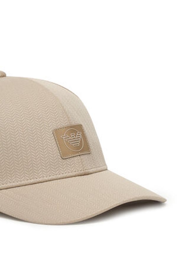 Emporio Armani Czapka z daszkiem EX000032 AF20428 F6107 Beżowy. Kolor: beżowy. Materiał: poliester