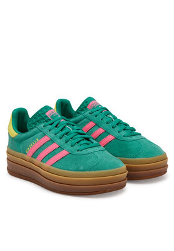 Adidas - adidas Sneakersy Gazelle Bold JH9668 Zielony. Kolor: zielony. Materiał: zamsz, skóra. Model: Adidas Gazelle