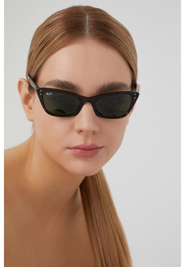 Ray-Ban okulary przeciwsłoneczne damskie kolor czarny. Kolor: czarny