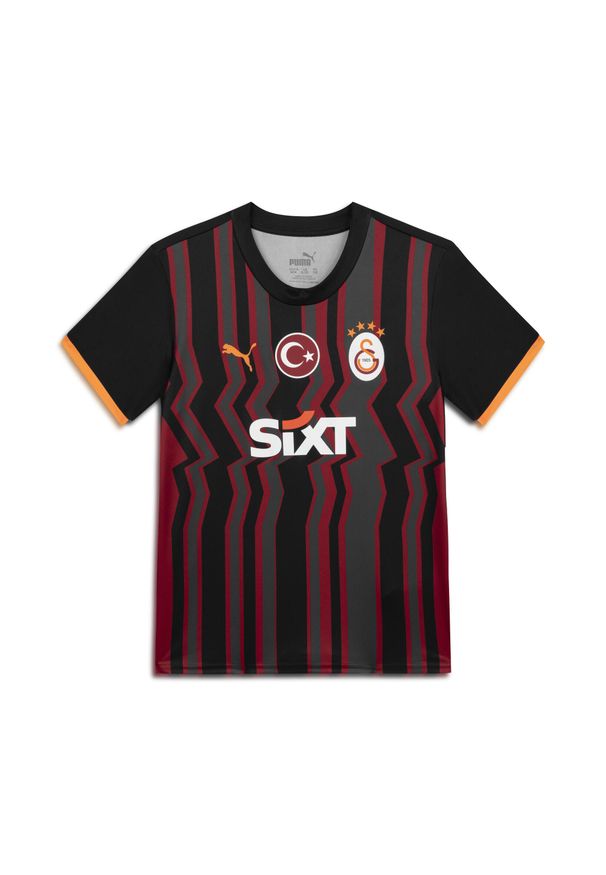 Puma - Młodzieżowa koszulka Galatasaray SK 24/25 PUMA Black Intense Orange. Kolor: pomarańczowy, wielokolorowy, żółty, czarny