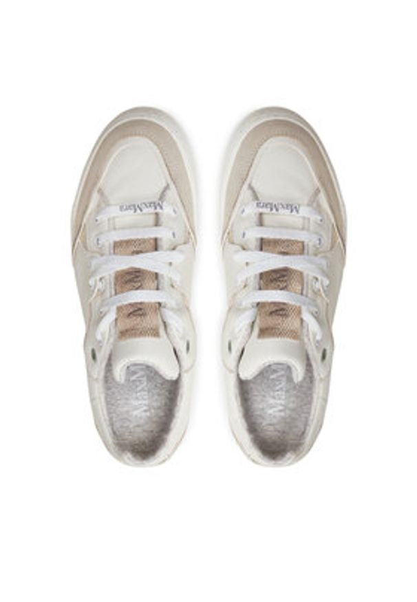 Max Mara Sneakersy 24247660516 Biały. Kolor: biały. Materiał: skóra