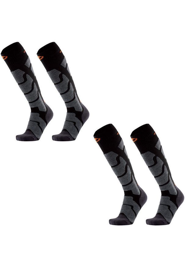 Skarpety ski dla dorosly Therm-ic Ski Insulation zestaw 2 par wysokosc kolano. Kolor: wielokolorowy, szary, czarny. Sport: narciarstwo