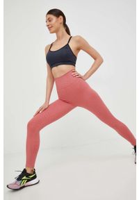 adidas Performance legginsy treningowe Optime damskie kolor różowy wzorzyste. Kolor: różowy. Materiał: lycra, materiał, włókno, skóra. Styl: sportowy. Sport: fitness #1