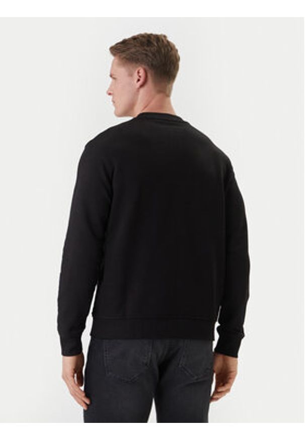 Karl Lagerfeld - KARL LAGERFELD Bluza 705780 500917 Czarny Regular Fit. Typ kołnierza: dekolt w karo. Kolor: czarny. Materiał: bawełna