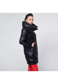 Wittchen - Damska kurtka puchowa z wysokim kołnierzem czarna. Kolor: czarny. Materiał: nylon. Sezon: jesień, zima #2