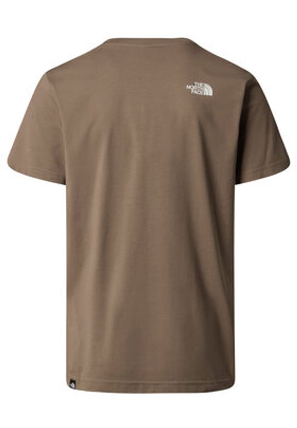 The North Face T-Shirt Simple Dome NF0A87NG Brązowy Regular Fit. Kolor: brązowy. Materiał: syntetyk, bawełna