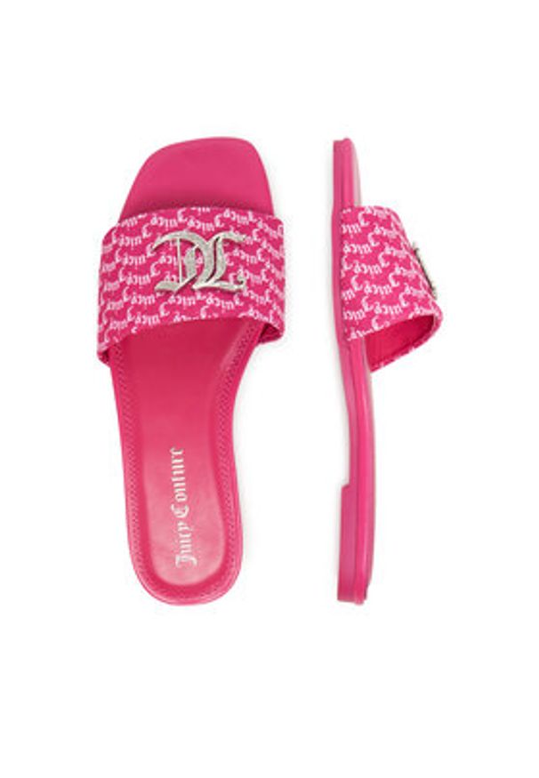 Juicy Couture Klapki HY24111-1 Różowy. Kolor: różowy. Materiał: materiał