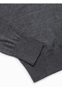 Ombre Clothing - Sweter męski z kapturem - szary melanż V1 E187 - XL. Typ kołnierza: kaptur. Kolor: szary. Materiał: bawełna, nylon. Wzór: melanż #7