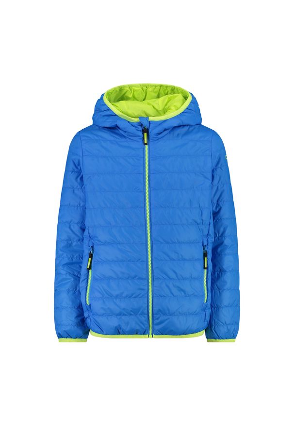 Kurtka dziecięca z kapturem CMP. Typ kołnierza: kaptur. Kolor: szary, niebieski, wielokolorowy, zielony. Materiał: puch. Sport: narciarstwo