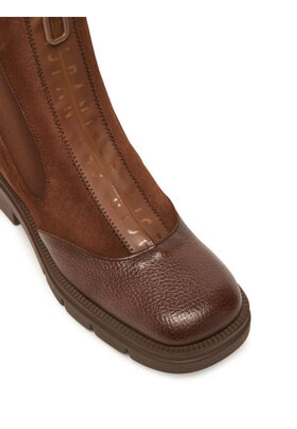 Hispanitas Botki HI254302 Brązowy. Kolor: brązowy. Materiał: skóra, zamsz