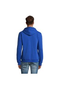 SOL'S - Męska Bluza Z Kapturem Spike Full Zip. Typ kołnierza: kaptur. Kolor: niebieski