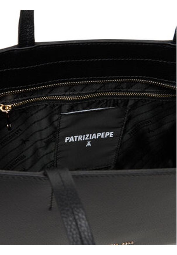 Patrizia Pepe Torebka 8B0236/L001-K470 Czarny. Kolor: czarny. Materiał: skórzane
