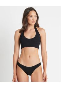 BOND-EYE AUSTRALIA - Czarny top od bikini na jedno ramię Samira. Kolor: czarny. Materiał: materiał #2