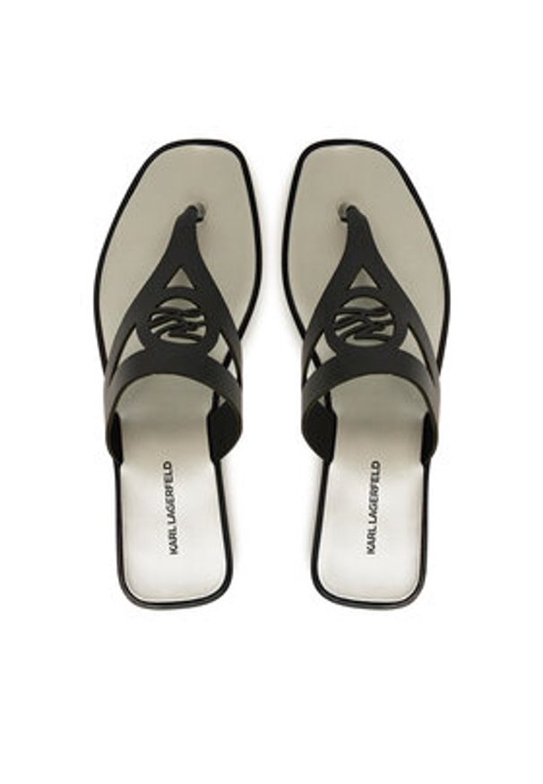 Karl Lagerfeld - KARL LAGERFELD Japonki Skoot II KL80407 Czarny. Kolor: czarny. Materiał: skóra