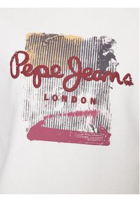 Pepe Jeans Bluza Melbourne Sweat PM582483 Biały Regular Fit. Kolor: biały. Materiał: bawełna #5