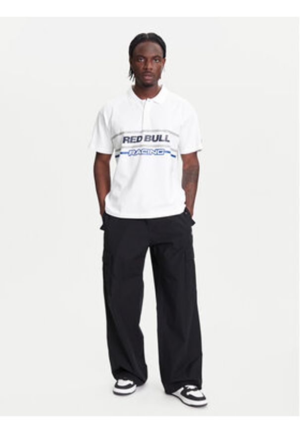 Pepe Jeans Polo Red Bull Racing Moto Panel RM540017 Biały Regular Fit. Typ kołnierza: polo. Kolor: biały. Materiał: bawełna