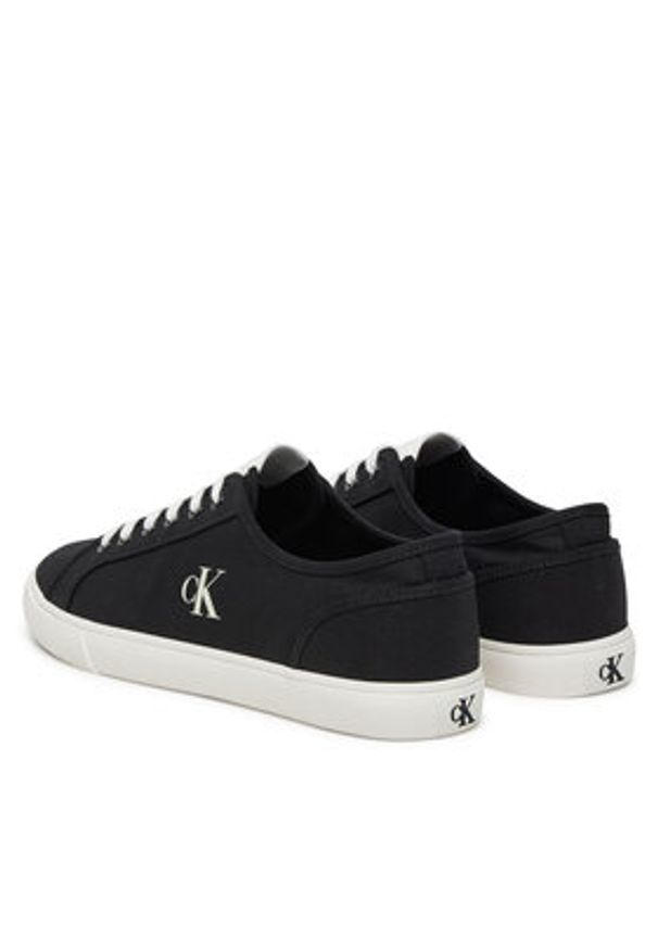 Calvin Klein Jeans Tenisówki Ess Vulc Low Mg Canvas YM0YM01209 Czarny. Kolor: czarny. Materiał: materiał
