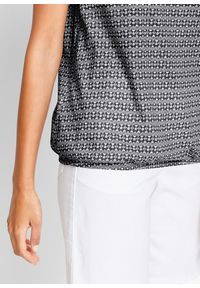bonprix - Shirt z czystej bawełny. Kolor: czarny. Materiał: bawełna. Długość rękawa: krótki rękaw. Długość: krótkie