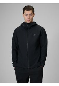 4f - 4F Kurtka przejściowa membrana 5000 męska - czarna 3XL. Okazja: na co dzień. Kolor: czarny. Materiał: skóra, materiał. Styl: casual #1
