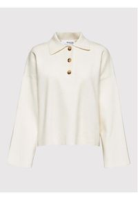 Selected Femme Sweter Cassi 16083225 Biały Relaxed Fit. Kolor: biały. Materiał: wiskoza #3