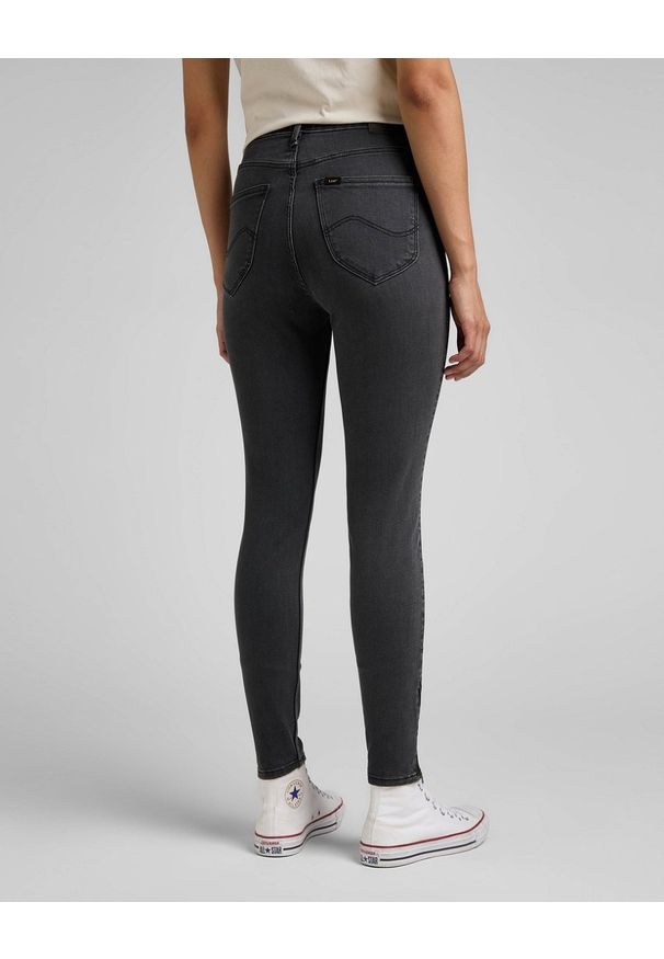 Lee - LEE SCARLETT HIGH DAMSKIE SPODNIE JEANSOWE ZIP WASHED AVA L31BSYSZ 112326926