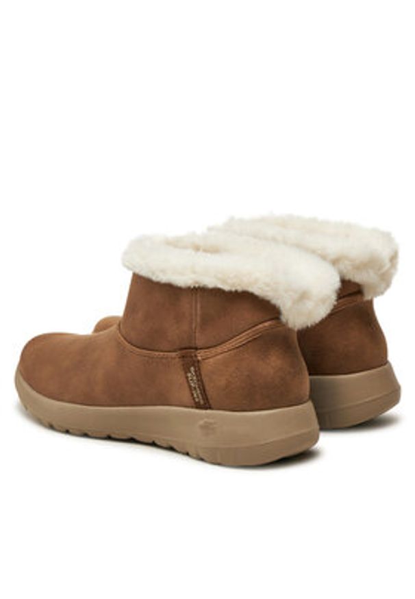 skechers - Skechers Botki On-the-GO Joy 144800/CSNT Brązowy. Kolor: brązowy. Materiał: skóra