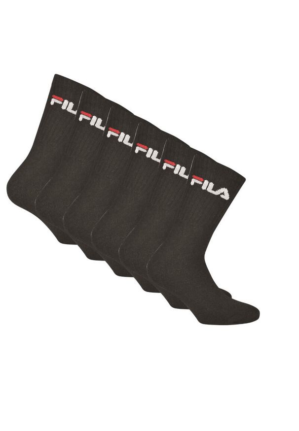 Fila - Crew Tennis Socks Full Terry 6Packs. Kolor: czarny