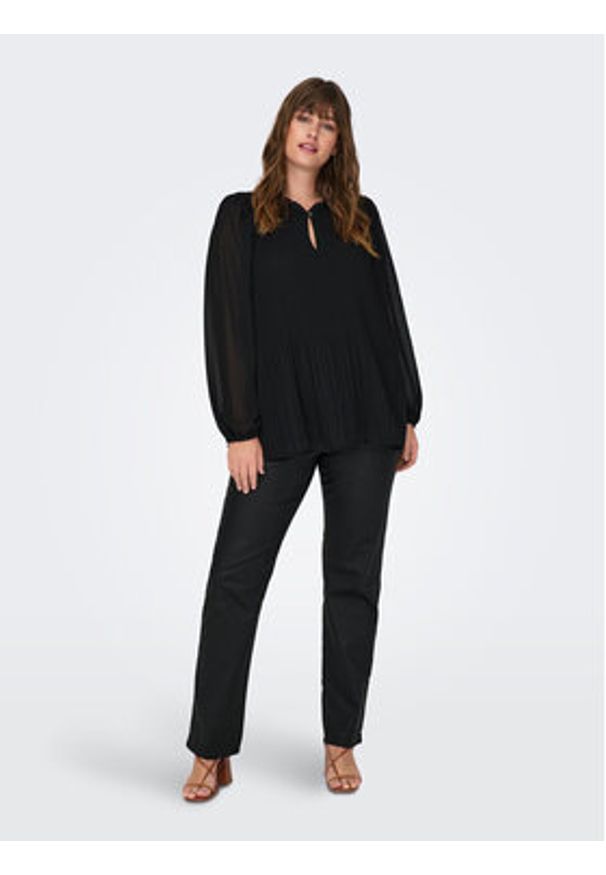 ONLY Carmakoma Bluzka Piona 15302015 Czarny Regular Fit. Kolor: czarny. Materiał: syntetyk