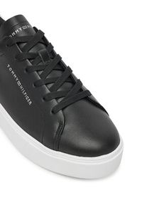 TOMMY HILFIGER - Tommy Hilfiger Sneakersy Essential Platform Court Sneaker FW0FW08756 Czarny. Kolor: czarny. Materiał: skóra. Obcas: na platformie #3