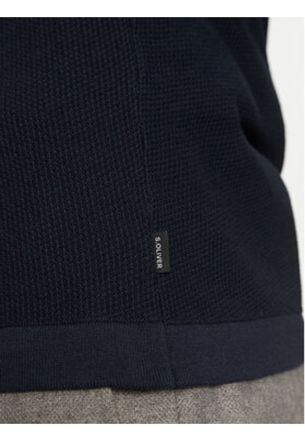 s.Oliver Sweter 2152687 Granatowy Regular Fit. Kolor: niebieski. Materiał: bawełna