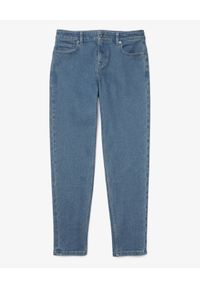Lacoste - LACOSTE - Elastyczne jeansy skinny z haftem krokodyla. Stan: podwyższony. Kolor: niebieski. Wzór: haft #2