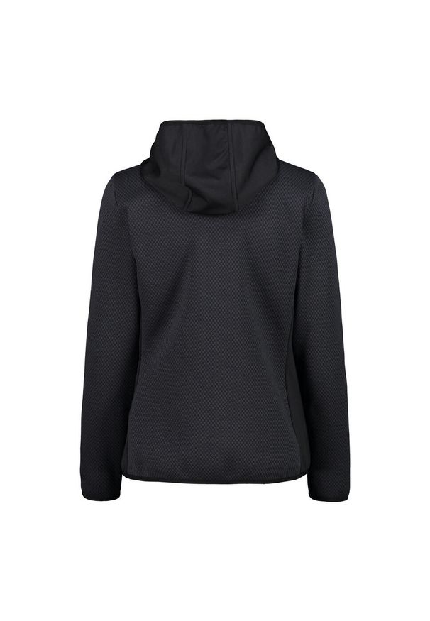 Bluza damska turystyczna CMP 34H2876. Okazja: na co dzień. Kolor: czarny. Styl: casual, sportowy. Sport: turystyka piesza