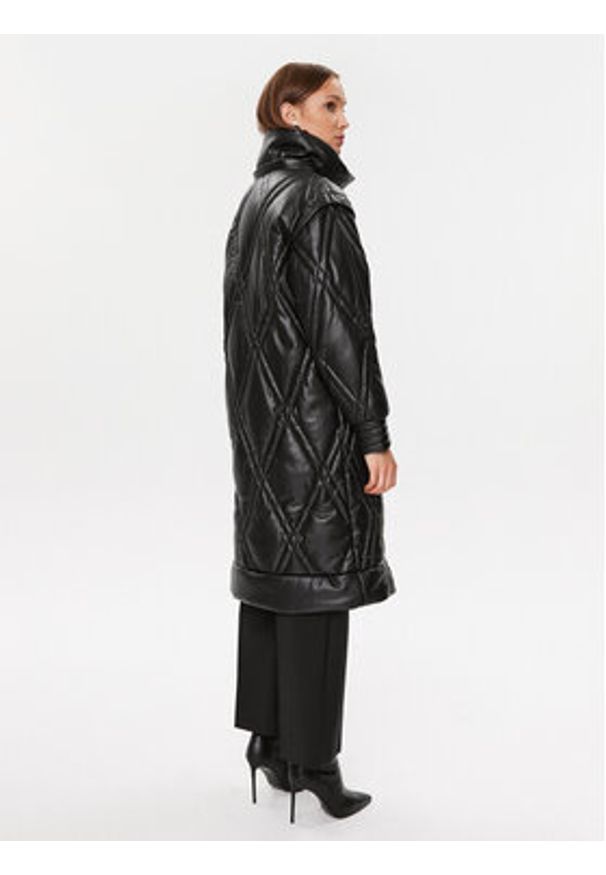Guess Kurtka przejściowa W3BL30 WFSP0 Czarny Regular Fit. Kolor: czarny. Materiał: skóra