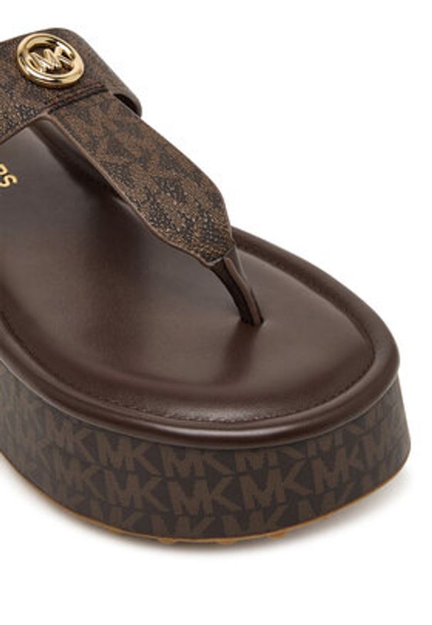 MICHAEL Michael Kors Japonki Koya Flip Flap 40R6KOFA2B Brązowy. Kolor: brązowy. Materiał: skóra
