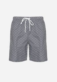 Born2be - Granatowe Szorty z Elastyczną Gumką i Ściągaczami Palarilea. Okazja: na co dzień. Kolor: niebieski. Styl: casual