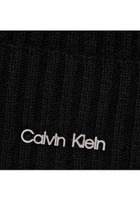 Calvin Klein Czapka Ck Must Logo Beanie K60K611401 Czarny. Kolor: czarny. Materiał: materiał #3