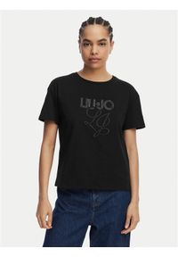 Liu Jo T-Shirt WA6238 JS923 Czarny Regular Fit. Kolor: czarny. Materiał: bawełna #1