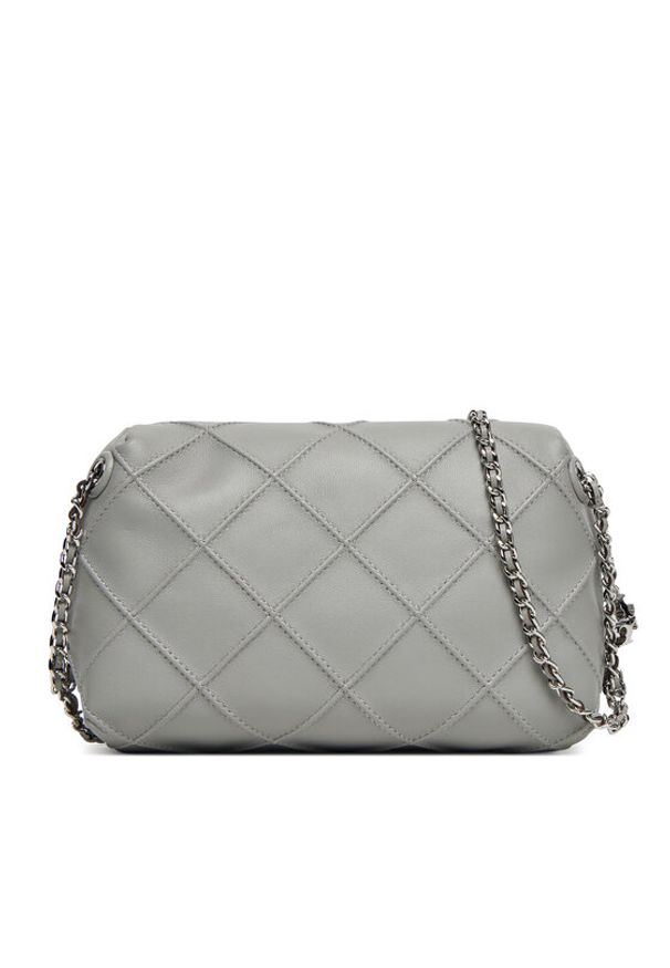 Tory Burch Torebka Fleming Small 169226 Szary. Kolor: szary. Materiał: skórzane