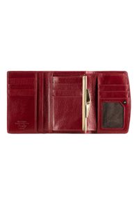 Wittchen - Damski portfel skórzany średni czerwony. Kolor: czerwony. Materiał: skóra. Wzór: aplikacja #4