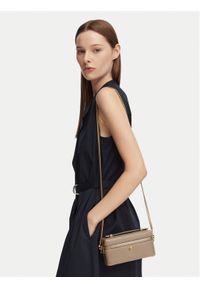 Tory Burch Torebka Charlie Quilted East-West Vanity Case 186036 Beżowy. Kolor: beżowy. Materiał: skórzane #1